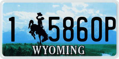 WY license plate 15860P