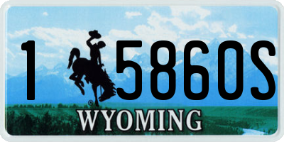 WY license plate 15860S