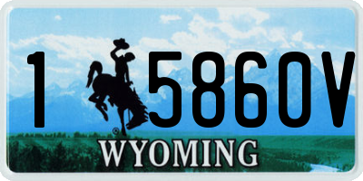 WY license plate 15860V