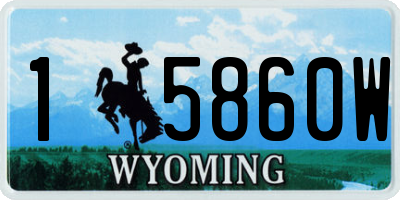 WY license plate 15860W