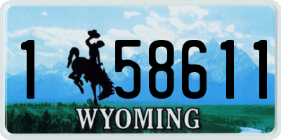 WY license plate 158611