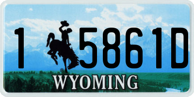 WY license plate 15861D