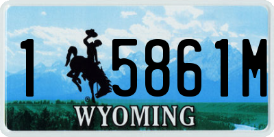 WY license plate 15861M