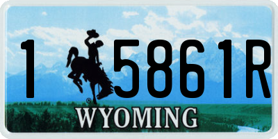 WY license plate 15861R