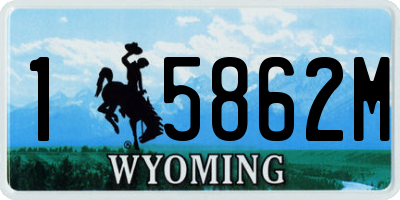 WY license plate 15862M