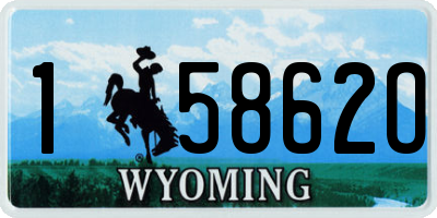 WY license plate 15862O