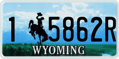 WY license plate 15862R