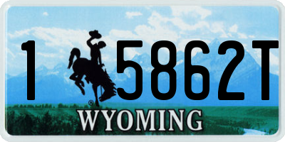 WY license plate 15862T