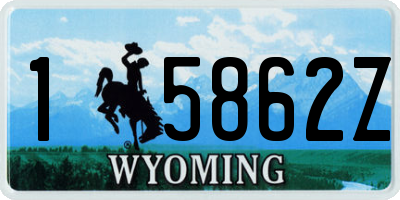 WY license plate 15862Z