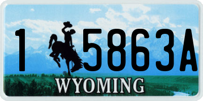WY license plate 15863A