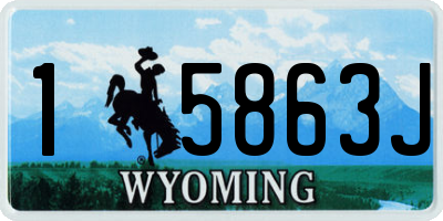 WY license plate 15863J