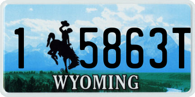 WY license plate 15863T