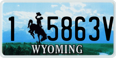 WY license plate 15863V