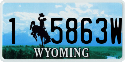 WY license plate 15863W