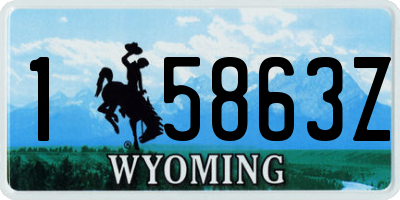 WY license plate 15863Z
