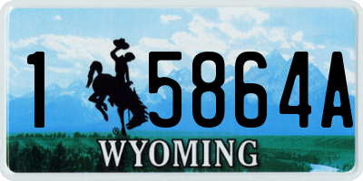 WY license plate 15864A