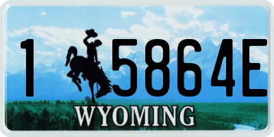 WY license plate 15864E
