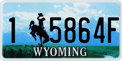 WY license plate 15864F