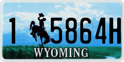 WY license plate 15864H