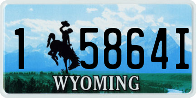 WY license plate 15864I