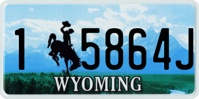 WY license plate 15864J