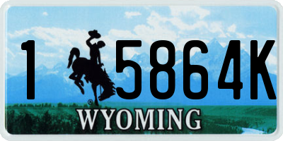 WY license plate 15864K