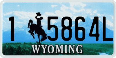 WY license plate 15864L