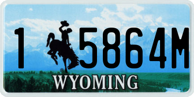 WY license plate 15864M