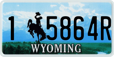 WY license plate 15864R