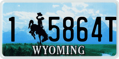 WY license plate 15864T