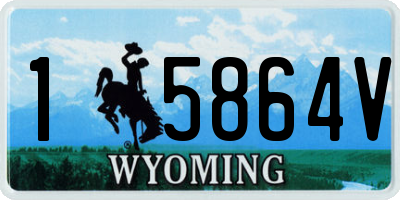 WY license plate 15864V