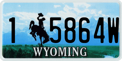 WY license plate 15864W