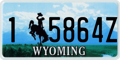 WY license plate 15864Z
