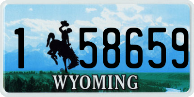 WY license plate 158659