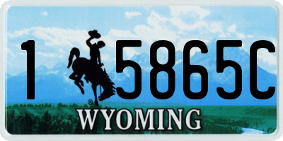 WY license plate 15865C