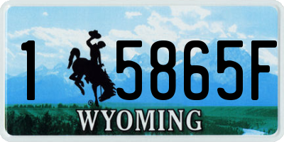 WY license plate 15865F