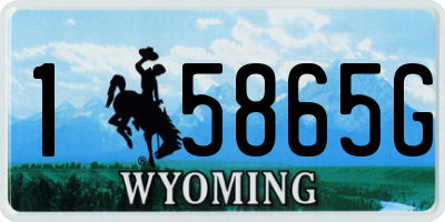 WY license plate 15865G