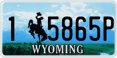 WY license plate 15865P