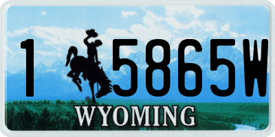 WY license plate 15865W