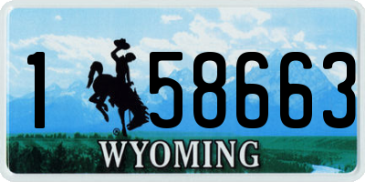 WY license plate 158663