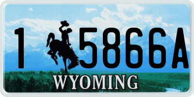 WY license plate 15866A