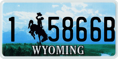 WY license plate 15866B