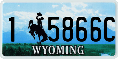 WY license plate 15866C