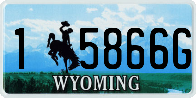 WY license plate 15866G