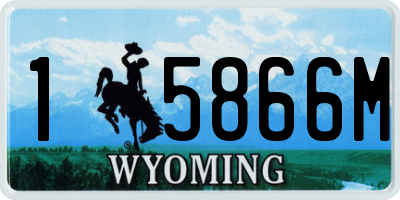WY license plate 15866M