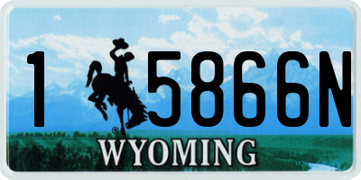 WY license plate 15866N