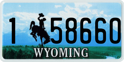 WY license plate 15866O