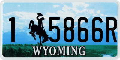 WY license plate 15866R