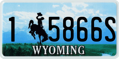 WY license plate 15866S