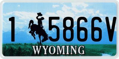 WY license plate 15866V